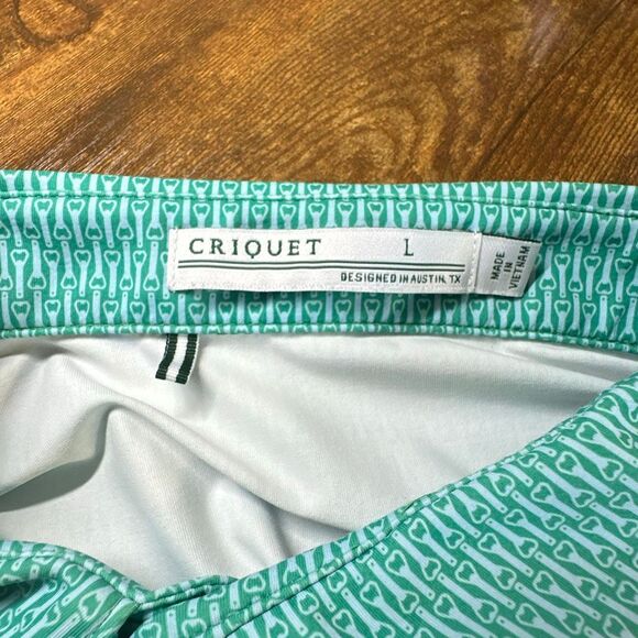 Criquet Polo Shirt Mens Large Green Large Bottle Openers AOP Golf Stretch Perfor - Picture 6 of 8